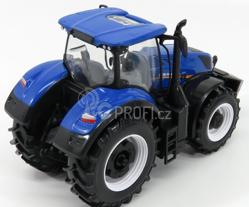 Bburago New holland T7hd Tractor With Trailer Trunk Transport - Trasporto Tronchi 1:32 Blue