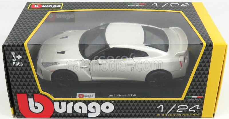 Bburago Nissan Gt-r (r35) Coupe 2017 1:24 Bílá Perla