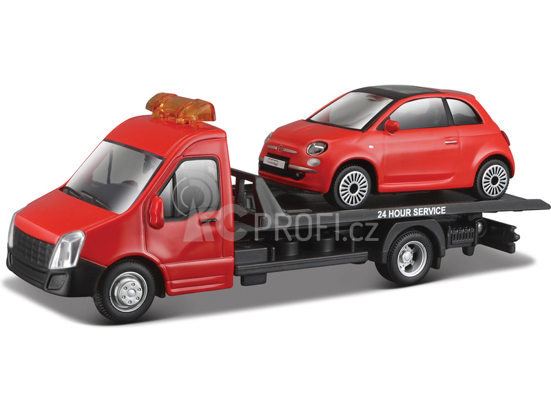 Bburago odtahovka s Fiat 500 2007