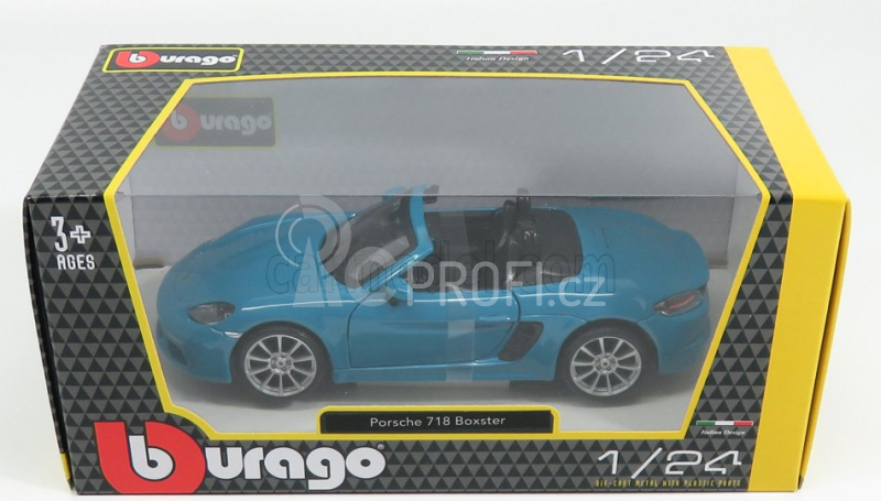 Bburago Porsche 718 Boxster 1:24 modrá