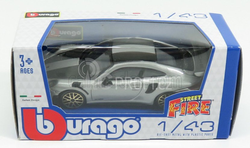 Bburago Porsche 911 991-2 Gt2 Rs Coupe 2018 1:43 Stříbrná Černá