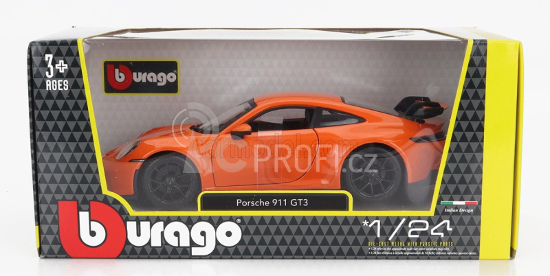 Bburago Porsche 911 GT3 1:24 oranžová