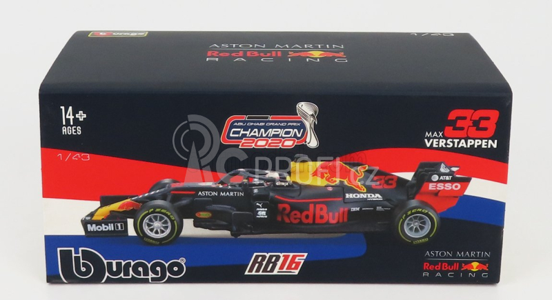 Bburago Red bull F1 Rb16 Honda Team Aston Martin N 33 1:43, tmavě modrá