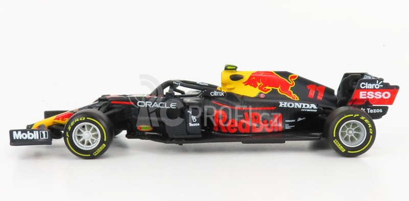 Bburago Red bull F1  Rb16b Honda Ra620h Team Aston Martin N 11 Season 2021 Sergio Perez 1:43 Matná Modrá Žlutá Červená