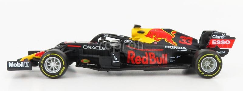 Bburago Red bull F1  Rb16b Honda Ra620h Team Red Bull Racing N 33 Season 2021 Max Verstappen 1:43 Matná Modrá Žlutá Červená