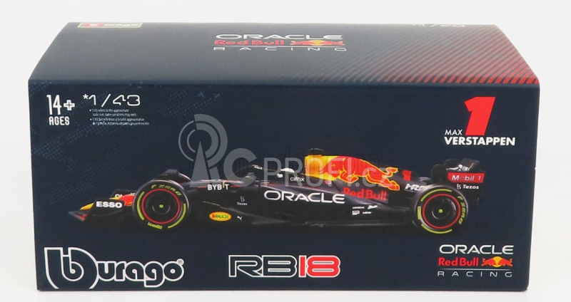 Bburago Red bull F1 Rb18 Team Oracle Red Bull Racing N 1 1:43, tmavě modrá