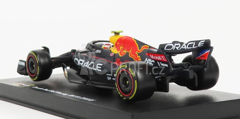 Bburago Red bull F1  Rb18 Team Oracle Red Bull Racing N 11 Season 2022 Sergio Perez - With Helmet And Plastic Showcase 1:43 Matná Modrá Žlutá Červená