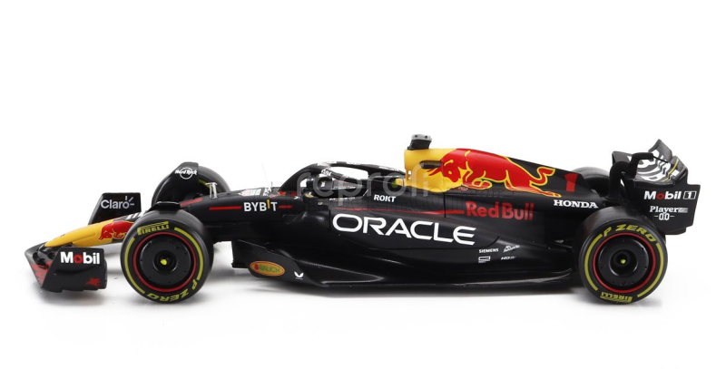 Bburago Red bull F1  Rb19 Team Oracle Red Bull Racing N 1 World Champion Season 2023 Max Verstappen 1:24 Matná Modrá Žlutá Červená