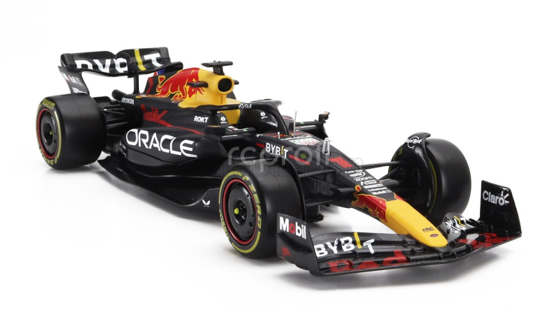 Bburago Red bull F1  Rb19 Team Oracle Red Bull Racing N 1 World Champion Season 2023 Max Verstappen 1:24 Matná Modrá Žlutá Červená