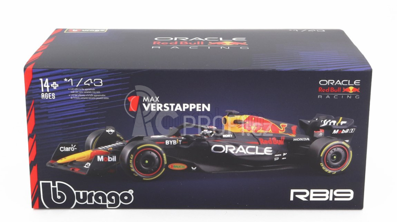 Bburago Red bull F1 Rb19 Team Oracle Red Bull Racing N 1 1:43, tmavě modrá