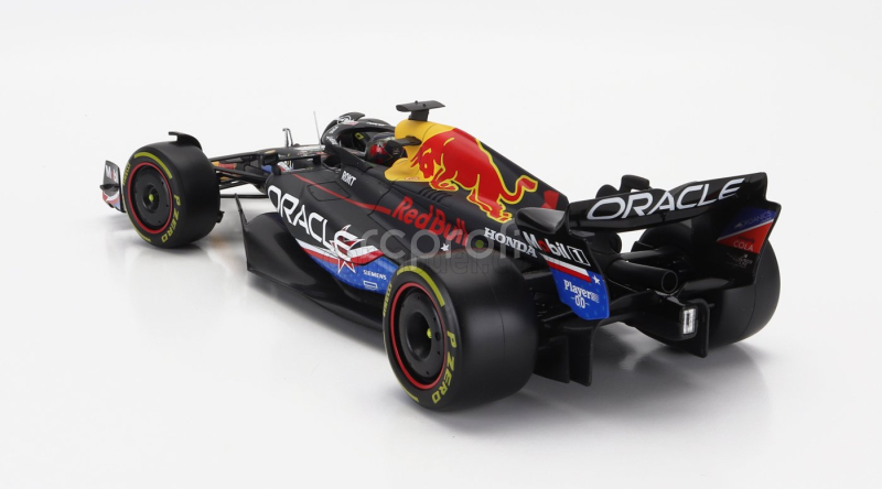 Bburago Red bull F1  Rb19 Team Oracle Red Bull Racing N 1 World Champion Winner Austin Usa Gp 2023 Max Verstappen 1:18 Matt Blue