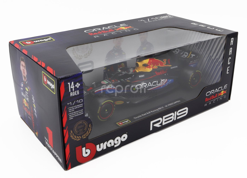 Bburago Red bull F1  Rb19 Team Oracle Red Bull Racing N 1 World Champion Winner Austin Usa Gp 2023 Max Verstappen 1:18 Matt Blue