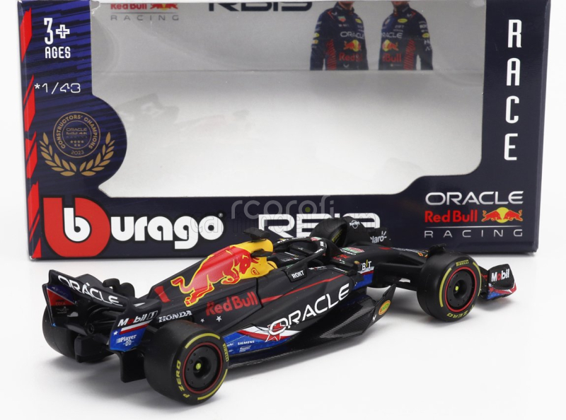 Bburago Red bull F1  Rb19 Team Oracle Red Bull Racing N 1 World Champion Winner Austin Usa Gp 2023 Max Verstappen 1:43 Matt Blue