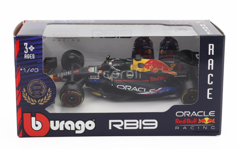Bburago Red bull F1  Rb19 Team Oracle Red Bull Racing N 1 World Champion Winner Austin Usa Gp 2023 Max Verstappen 1:43 Matt Blue