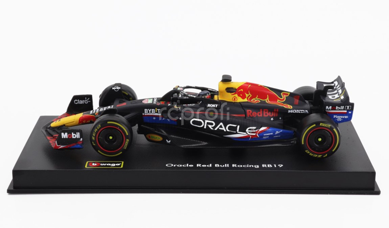 Bburago Red bull F1  Rb19 Team Oracle Red Bull Racing N 1 World Champion Winner Austin Usa Gp 2023 Max Verstappen - With Pilot And Showcase 1:43 Matt Blue