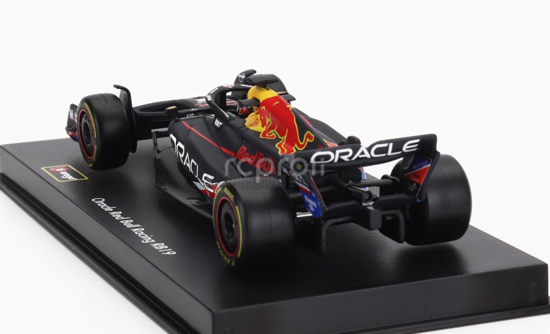 Bburago Red bull F1  Rb19 Team Oracle Red Bull Racing N 1 World Champion Winner Austin Usa Gp 2023 Max Verstappen - With Pilot And Showcase 1:43 Matt Blue