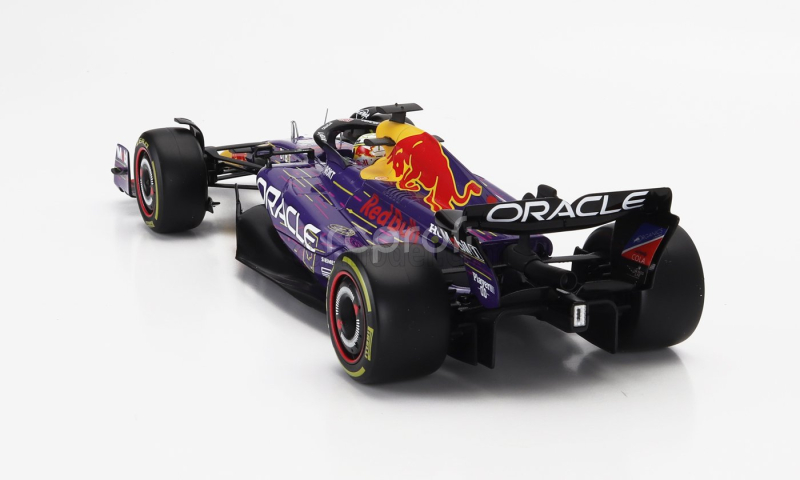 Bburago Red bull F1  Rb19 Team Oracle Red Bull Racing N 1 World Champion Winner Las Vegas Usa Gp 2023 Max Verstappen 1:18 Fialová Žlutá Červená