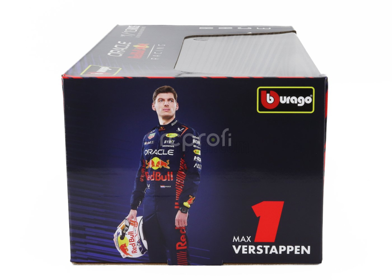 Bburago Red bull F1  Rb19 Team Oracle Red Bull Racing N 1 World Champion Winner Las Vegas Usa Gp 2023 Max Verstappen 1:18 Fialová Žlutá Červená