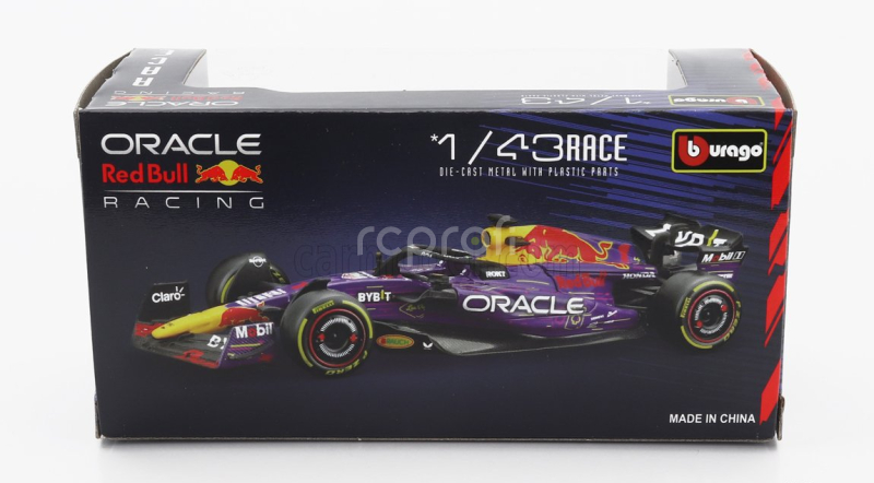 Bburago Red bull F1  Rb19 Team Oracle Red Bull Racing N 1 World Champion Winner Las Vegas Usa Gp 2023 Max Verstappen 1:43 Fialová Žlutá Červená