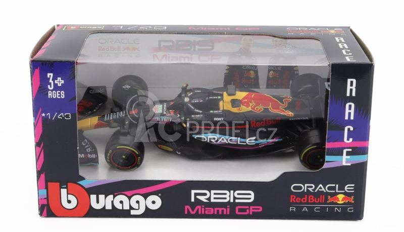 Bburago Red bull F1 Rb19 Team Oracle Red Bull Racing N 1 1:43, tmavě modrá