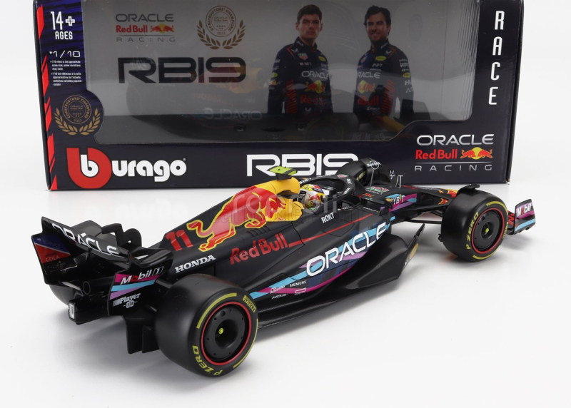 Bburago Red bull F1  Rb19 Team Oracle Red Bull Racing N 11 2nd Miami Gp 2023 Sergio Perez 1:18 Matt Blue