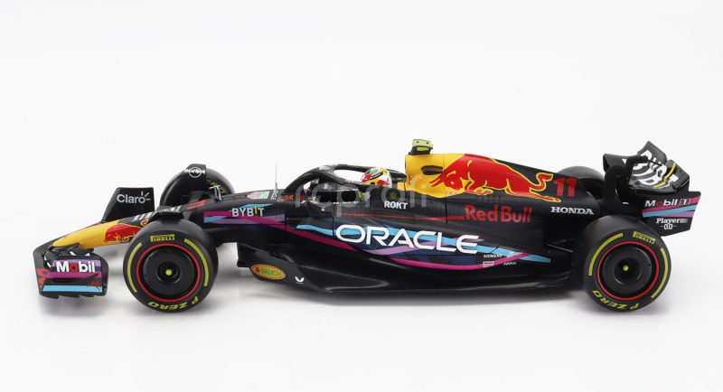 Bburago Red bull F1  Rb19 Team Oracle Red Bull Racing N 11 2nd Miami Gp 2023 Sergio Perez 1:18 Matt Blue