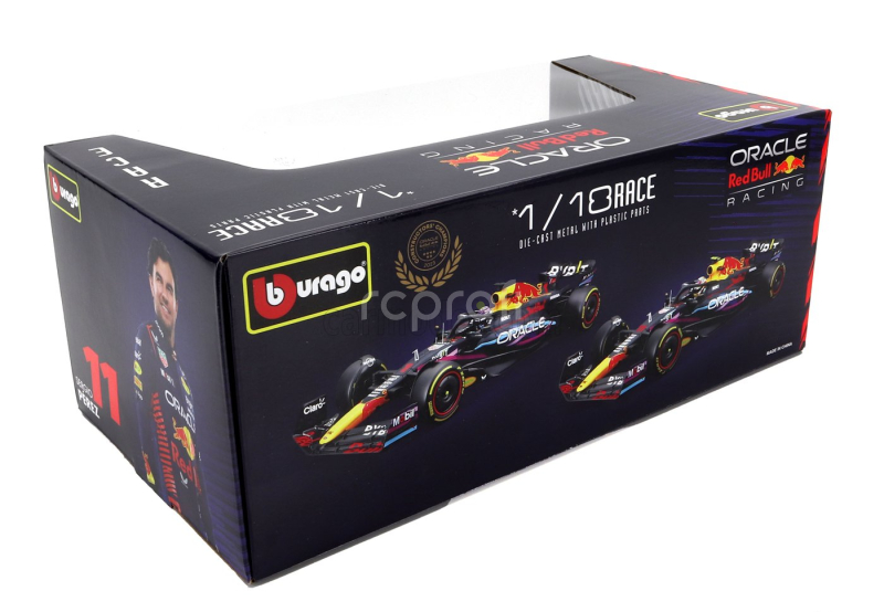 Bburago Red bull F1  Rb19 Team Oracle Red Bull Racing N 11 2nd Miami Gp 2023 Sergio Perez 1:18 Matt Blue