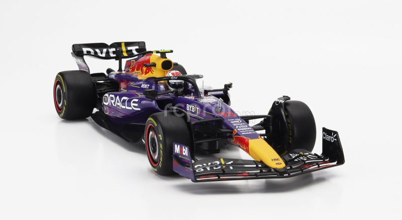 Bburago Red bull F1  Rb19 Team Oracle Red Bull Racing N 11 3rd Las Vegas Usa Gp 2023 Sergio Perez 1:18 Fialová Žlutá Červená