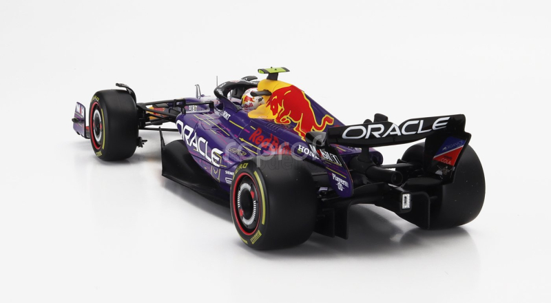Bburago Red bull F1  Rb19 Team Oracle Red Bull Racing N 11 3rd Las Vegas Usa Gp 2023 Sergio Perez 1:18 Fialová Žlutá Červená