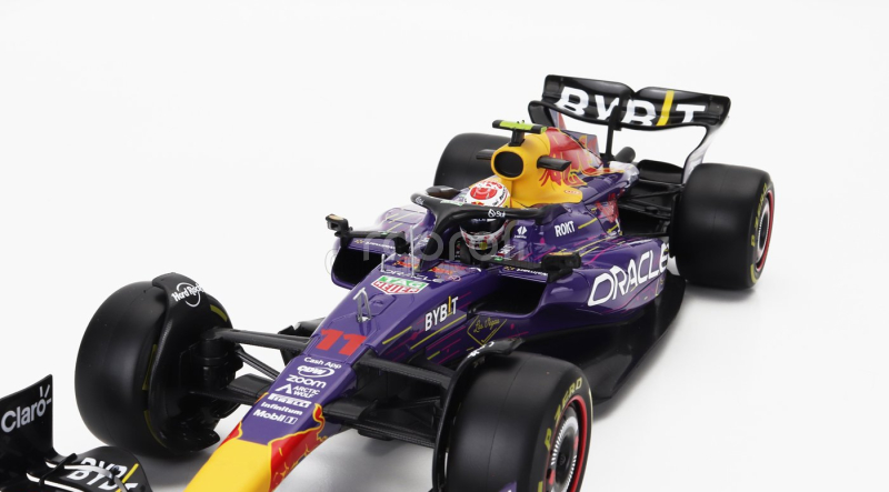 Bburago Red bull F1  Rb19 Team Oracle Red Bull Racing N 11 3rd Las Vegas Usa Gp 2023 Sergio Perez 1:18 Fialová Žlutá Červená