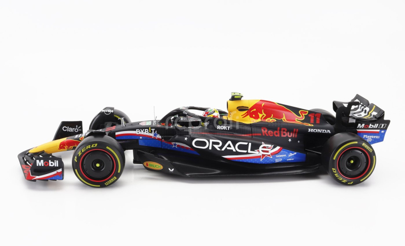 Bburago Red bull F1  Rb19 Team Oracle Red Bull Racing N 11 4th Austin Usa Gp 2023 Sergio Perez 1:18 Matt Blue