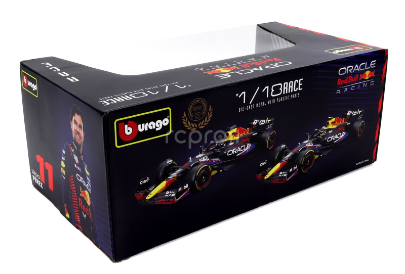 Bburago Red bull F1  Rb19 Team Oracle Red Bull Racing N 11 4th Austin Usa Gp 2023 Sergio Perez 1:18 Matt Blue