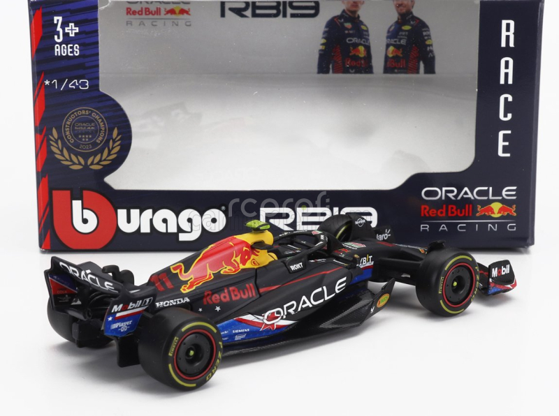 Bburago Red bull F1  Rb19 Team Oracle Red Bull Racing N 11 4th Austin Usa Gp 2023 Sergio Perez 1:43 Matt Blue
