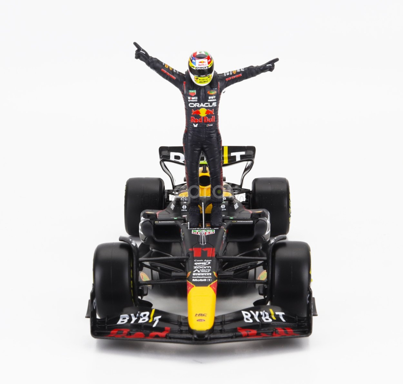 Bburago Red bull F1  Rb19 Team Oracle Red Bull Racing N 11 Season 2023 Sergio Perez 1:24 Matná Modrá Žlutá Červená