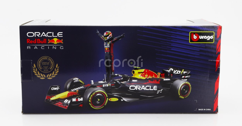 Bburago Red bull F1  Rb19 Team Oracle Red Bull Racing N 11 Season 2023 Sergio Perez 1:24 Matná Modrá Žlutá Červená