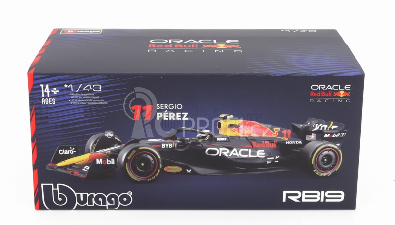 Bburago Red bull F1 Rb19 Team Oracle Red Bull Racing N 11 1:43, tmavě modrá