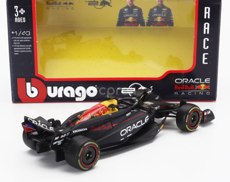 Bburago Red bull F1  Rb20 Team Oracle Red Bull Racing N 1 World Champion Season 2024 Max Verstappen 1:43 Modrá Žlutá Červená