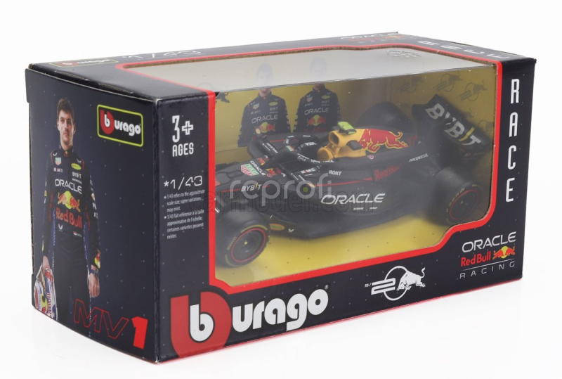 Bburago Red bull F1  Rb20 Team Oracle Red Bull Racing N 11 Season 2024 Sergio Perez 1:43 Modrá Žlutá Červená