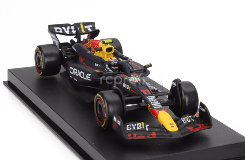 Bburago Red bull F1  Rb20 Team Oracle Red Bull Racing N 11 Season 2024 Sergio Perez - With Pilot And Showcase 1:43 Modrá Žlutá Červená