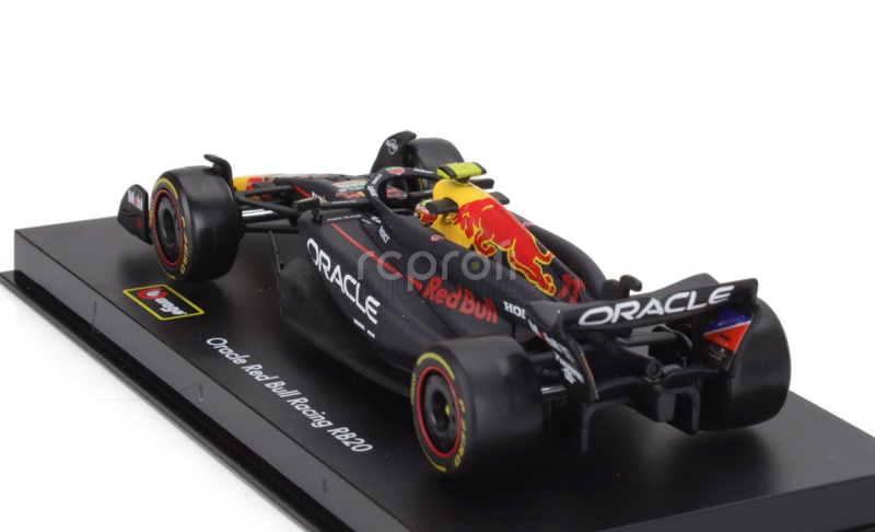 Bburago Red bull F1  Rb20 Team Oracle Red Bull Racing N 11 Season 2024 Sergio Perez - With Pilot And Showcase 1:43 Modrá Žlutá Červená