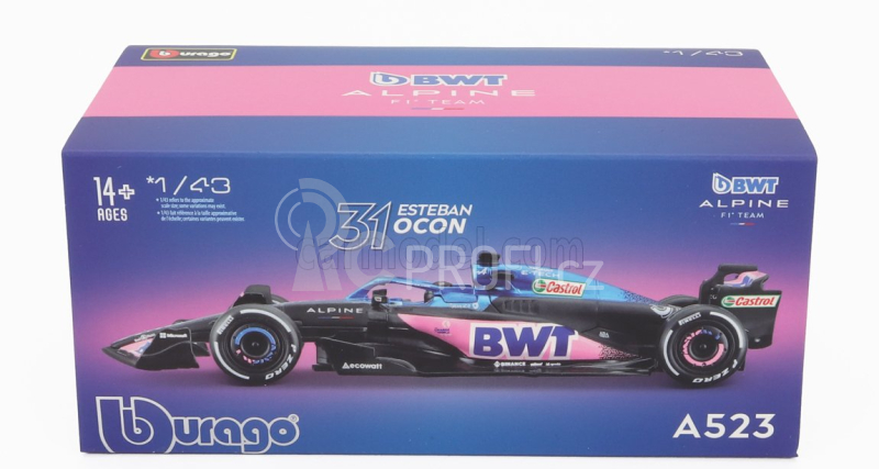 Bburago Renault F1 A523 Team Bwt Alpine F1 N 31 1:43, modrá