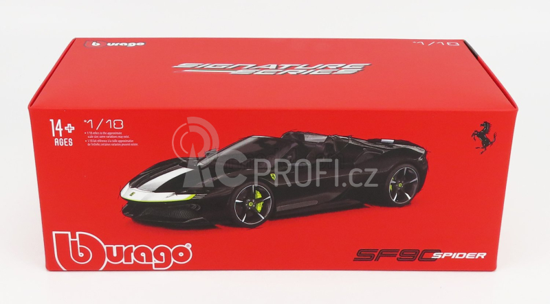 Bburago Signature Ferrari SF90 Spider Assetto Fiorano 1:18 černá