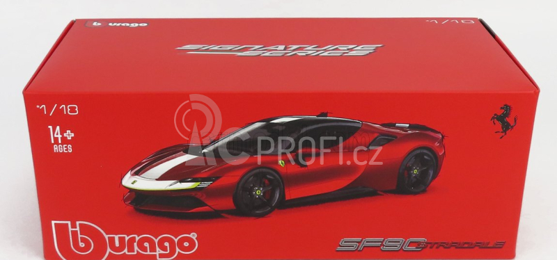 Bburago Signature Ferrari SF90 Stradale Assetto Fiorano 1:18 červená