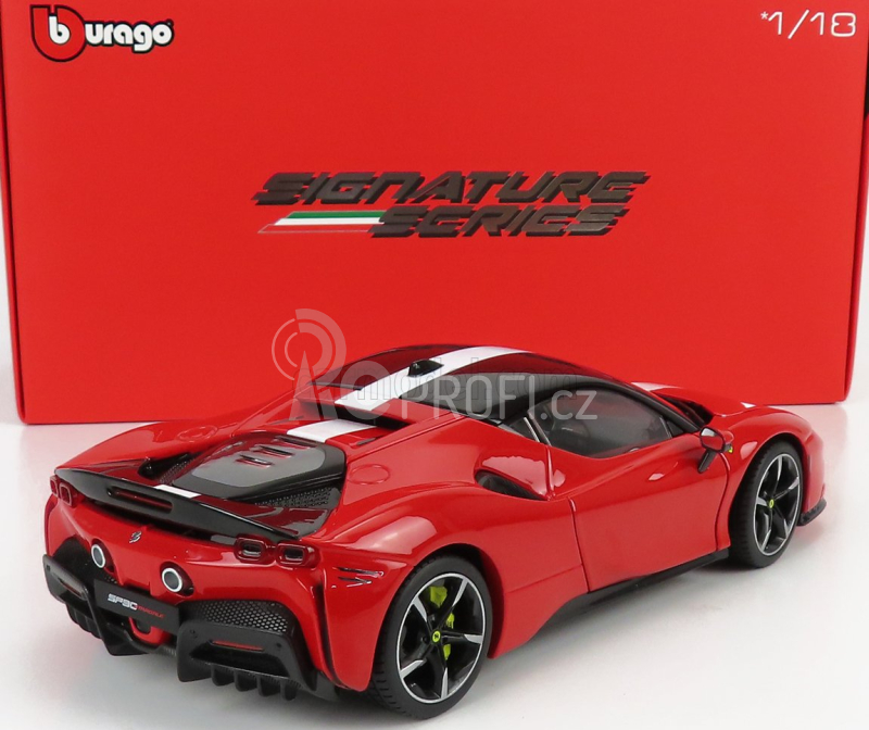 Bburago Signature Ferrari SF90 Stradale Assetto Fiorano 1:18 červená