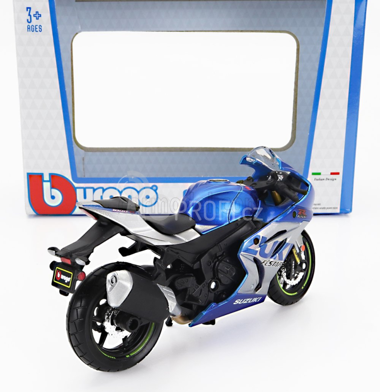 Bburago Suzuki Gsx-r1000 R 2021 1:18 Modrá Stříbrná