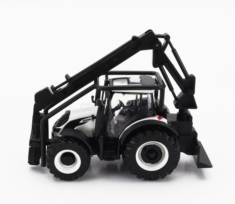 Bburago Valtra N174 Tractor Crane Loader 2017 1:50 Bílá Černá