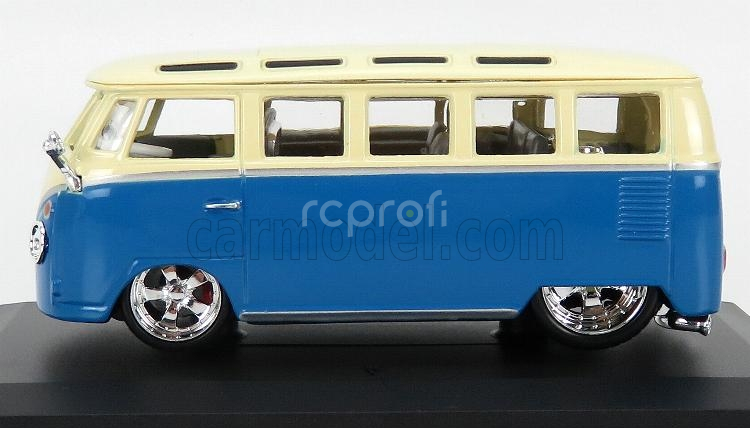 Bburago Volkswagen T1 Samba Minibus Custom 1967 1:32 Krémově Modrá