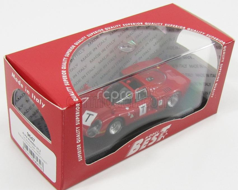Best-model Alfa romeo 33.2 Le Mans Test 1968 Bianchi - Zeccoli - Grosselin - Trosch 1:43 Red