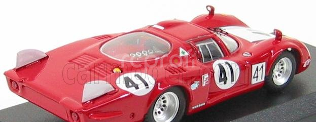 Best-model Alfa romeo 33.2 Lm N 41 24h Le Mans 1968 Baghetti - Vaccarella 1:43 Červená Bílá