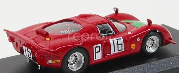 Best-model Alfa romeo 33.2 N 16 Nurburgring 1968 Giunti - Galli 1:43 Červená Zelená